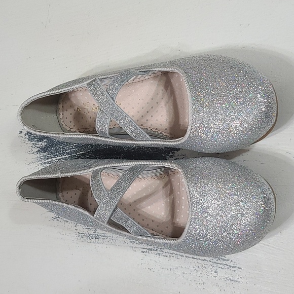 Dream Pairs Girls Ballet Flats Slip-on Shoes Iridescent Glittery Size 4 EUC - Picture 1 of 11